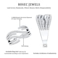 thumbnail image 6 of Rosec Jewels Lab Created Diamond Wedding Band for Women - Statement Infinity Ring - EF-VS Quality, 925 Sterling Silver, US 4.00, 6 of 7