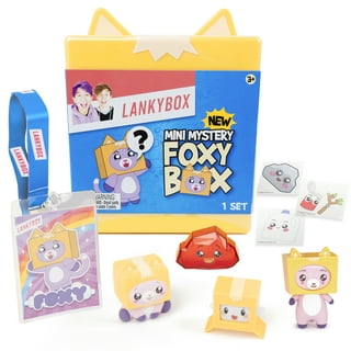 Lankybox Jouet en peluche Foxy et Boxy Lanky Box en peluche douce a
