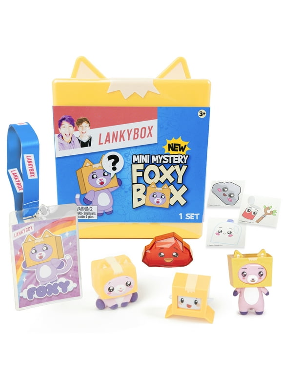 Lankybox Mini Foxy Mystery Surprise Box Official Merchandise Ages 3 and Up Includes Figures