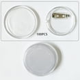 thumbnail image 3 of 100 Pieces Acrylic Design Button Pin Badge, Round Lightweight Transparent for 25mm, 3 of 8