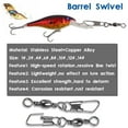 thumbnail image 4 of 100Pcs Fishing Barrel Swivel with Nice Snap Fishing swivels snaps for Fishing Hooks Artificial Bait Fishing Accessories Tackle, 4 of 6