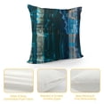 thumbnail image 4 of Acheng Short Plush Pillowcase 1 Piece Gold and Blue Abstract Art White, 4 of 5