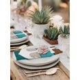 thumbnail image 5 of Coastal Anchor Cloth Napkins Set of 6 Reusable Dinner Napkins, Turquoise Brown Ombre Rustic Wooden Grain Cocktail Napkin Washable Table Napkins for Wedding/Holiday Party/Baby Shower 20"x20", 5 of 7