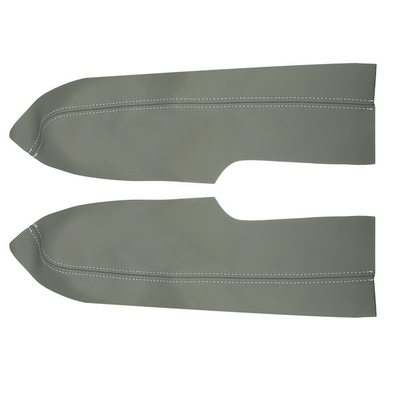 1 Pair Synthetic Leather Car Front Door Panels Armrest Cover Gray for 2006-2011 Honda Civic Sedan