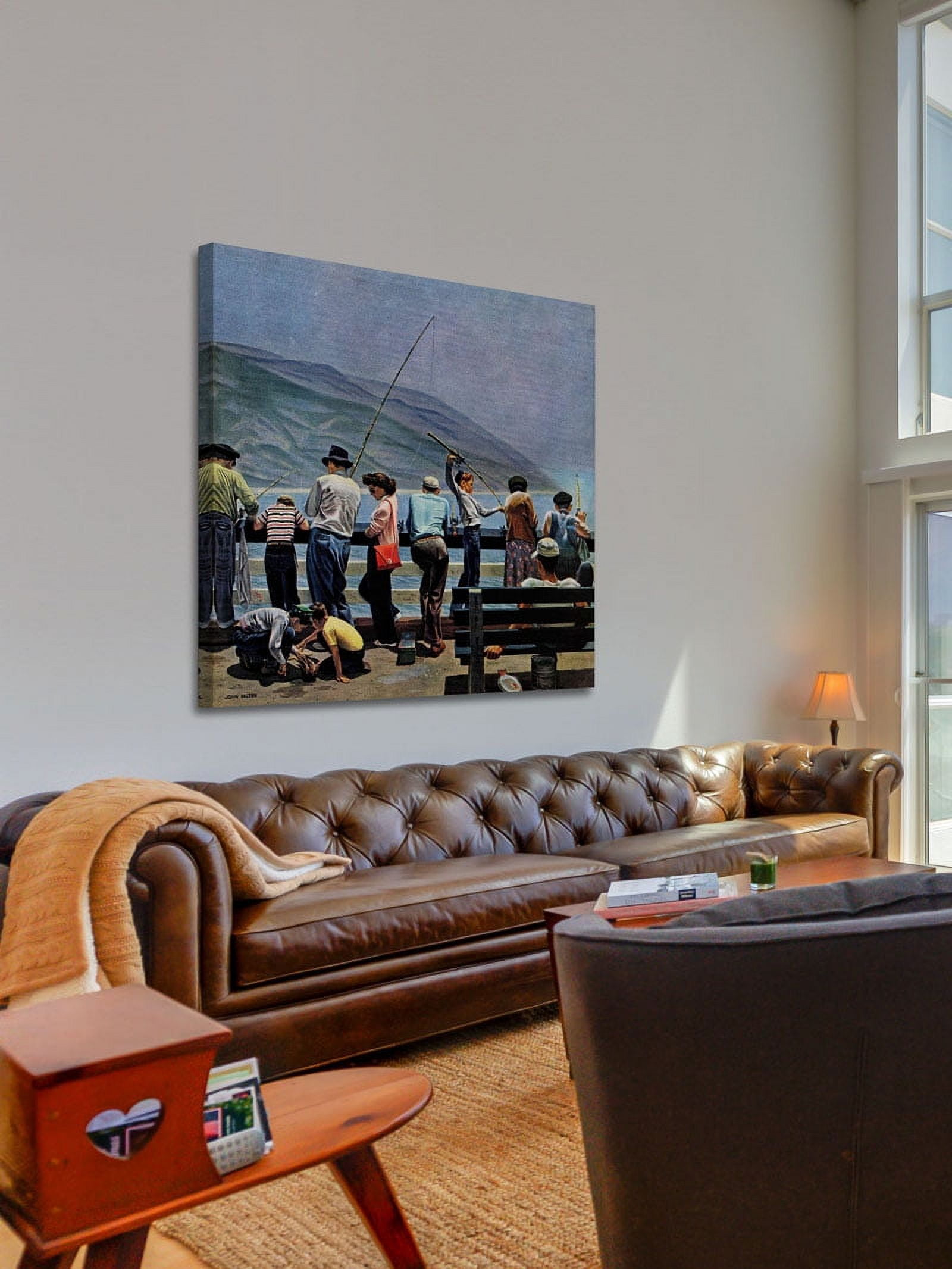 Marmont Hill Pier Fishing by John Falter Painting Print on Wrapped Canvas