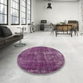 thumbnail image 3 of Ahgly Company Indoor Rectangle Mid-Century Modern DarkMagenta Purple Oriental Area Rugs, 8' x 10', 3 of 6