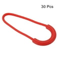 thumbnail image 3 of Uxcell Zipper Pulls Extension Handle Cord, 30 Pack Finger Use Plastic U-Shape Tab Tag Extender, Red, 3 of 5