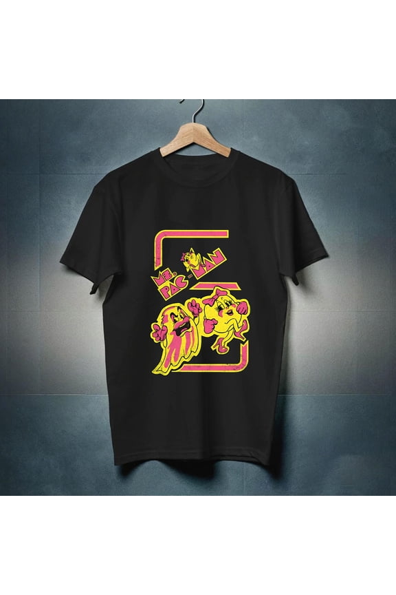 vintage MS. PAC MAN Tshirt T-shirt T shirt Vintage Aesthetic Video Game Tee 1980s Shirt Miss Pac-man Pacman Distressed-TH27385
