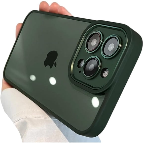 Compatible with iPhone Case,Silicone Bumper Metal Button [Compatible with Wireless Charging] Camera Lens Protection Shockproof Cover Phone Case (Green,iPhone 14 Pro Max)