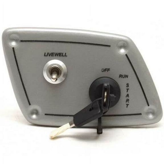 Tahoe Boat Ignition Switch Panel | Metallic Silver / Black