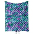thumbnail image 6 of SDJMa Mermaid Throw Blanket,Flannel Fleece Blanket,Soft Cozy Fuzzy Comfy Warm Cute Lightweight Blanket for Girl,Kid,Toddler,Baby-ombre Microfiber Blanket for Couch,Bed,Sofa,80" x 60", 6 of 9