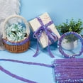 thumbnail image 5 of 25 Yards Elastic Sequin Trim 0.7 inch Flat Glitter Stretch Ribbon Lilac Sequin Ribbon 2 Row Metallic Sequins Trim for Craft Sewing Trimming Dress Headband Embellishments, 5 of 8