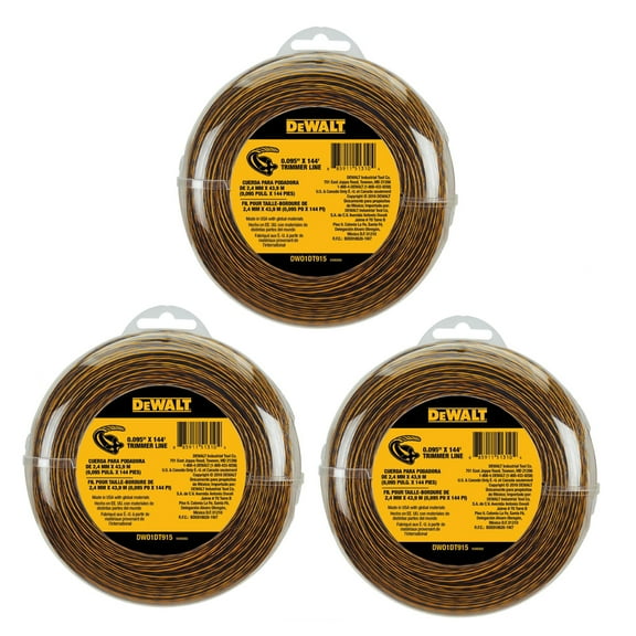 Dewalt 3 Pack Of Genuine OEM Replacement Trimmer Line - DWO1DT915-3PK