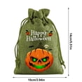 thumbnail image 3 of Voglyf Halloween Burlap Drawstring Gift Bags 5.5X4 Inch, Pumpkin Ghost Print Small Linen Goodie Candy Pouches, Gift Sacks for Thanksgiving Party Favors Trick or Treat Candy Packaging(B), 3 of 8