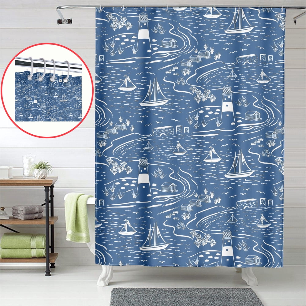 World Oceans Day Themed Shower Curtain,Shower Curtains For Bathroom