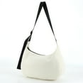 thumbnail image 2 of Bolso de hombro de nailon para mujer, bolso de mano informal a la moda, bolso para axila, bolso elegante para chica (L blanco), 2 of 8