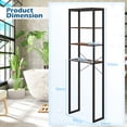thumbnail image 7 of Topbuy Over The Toilet Storage 4-Tier Industrial Over-the-Toilet Space Saver Storage Rack w/ Adjustable Feet & Anti-Toppling Devices, 7 of 7