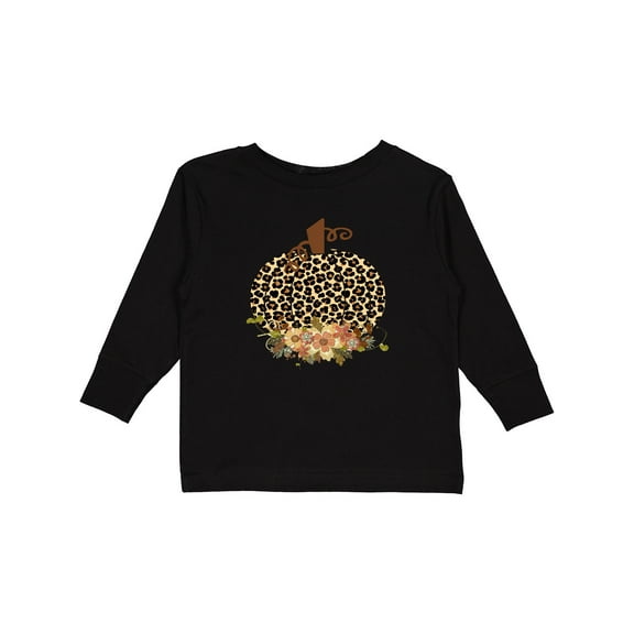 Inktastic Cheetah Print Pumpkin Boys or Girls Long Sleeve Toddler T-Shirt