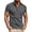 Dark Gray, variant on CAIVO Polo Shirts For Men Spring Short Sleeve Solid Color Pocket Letter Stripe Stitching Raglan Sleeve Lapel Classic Fit Golf Tops For Business , S