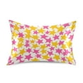 thumbnail image 7 of Yayeee Pillowcase Standard Size Set of 2 Satin Wrinkle Resistant Pillow Case, Yellow Stars Pattern, 7 of 7
