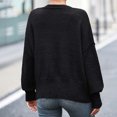 thumbnail image 4 of Vedolay Womens Fashion Long Sleeve Button Down Sweaters Coat Knitwear Black,M, 4 of 5