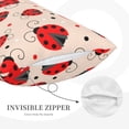 thumbnail image 5 of Balery Red Ladybug Bedding Queen Pillow Cases - Envelope Closure - Soft Brushed Microfiber Fabric - Shrinkage and Fade Resistant Pillow Cases-16"x24", 5 of 9