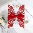 thumbnail image 1 of Tarjeta de invitación de boda con purpurina cortada con láser, sobre de cinta, tarjetas de felicitación, decoración de boda personalizada, suministros para fiestas, 50 unidades, 1 of 4