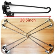 ANQIDI 28.5 Metal Folding Table Legs 4 Pack Black Foldable Hairpin Table Legs