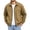 Coffee, variant on Mens Daily Jacket Zip Up Turndown Collar Versatile Jackets Long Sleeve Loose Casual Top