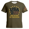thumbnail image 3 of MUXiin 250th Anniversary Usa Shirt Men's Shirts Short Sleeve 1776-2026 250th Birthday T-Shirt Big & Tall Trendy America Pullover Tee Tops, 3 of 3