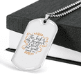 thumbnail image 3 of I Shall Not Want Christian Necklace Stainless Steel or 18k Gold Dog Tag 24" Chain, 3 of 8