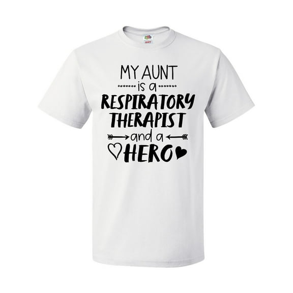 Inktastic My Aunt is a Respiratory Therapist and a Hero T-Shirt