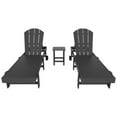 thumbnail image 4 of Polytrends  Laguna Hdpe All Weather Outdoor Patio Pool Reclining Armless Chaise Lounges (3-Piece Set) Gray, 4 of 5