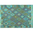 thumbnail image 1 of Ahgly Company Indoor Rectangle Southwestern Light Blue Country Area Rugs, 2' x 4', 1 of 4