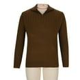thumbnail image 4 of Blusa y camisa de manga larga con cuello alto para hombre, informal, lisa, con cremallera, cuello alto, manga larga, suéter, blusa acrílica para hombre, 4 of 8