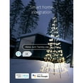 thumbnail image 4 of Twinkly Arbre Lumineux avec Mât Contrôlé par Application, Arbre de Noël 750 RGB+W 13,1 Pieds avec Mât, 4 of 12