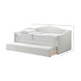 thumbnail image 3 of Meridian Furniture Arlo Cream Boucle Fabric Twin Daybed, 3 of 7