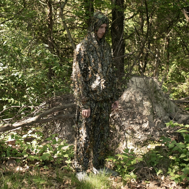 VIVO Adult XL/XXL Ghillie Suit Leafy Camo Outfit for Forest