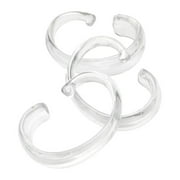 Hang Ease "C" Type Plastic Shower Curtain Hooks in Super Clear