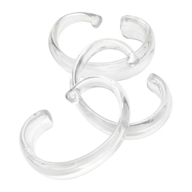 Hang Ease C Type Plastic Shower Curtain Hooks In Super Clear Com Type Plastic Shower Curtain Hooks, Shower Curtain Rings