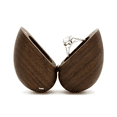 thumbnail image 1 of Caja Corazón Giratoria De Madera Nogal Para Anillos De Boda Belug, Café, 1 of 5