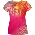 thumbnail image 1 of EDM Hypnotic Trance Rainbow Spiral All Over Womens T Shirt Multi LG, 1 of 2