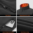 thumbnail image 3 of Venustas Men's Fleece Heated Vest with Battery Pack 7.4V, Lightweight Insulated Electric Heating Vest for Hunting Skiing Outdoor, 3 of 8