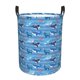 thumbnail image 1 of Fotbe Blue Fish Cesto de Ropa con Asas, Cesto Impermeable de Gran Capacidad, Bolsa de Lavado para Dormitorio, Cesto de Ropa con Ruedas y Asas-Medium, 1 of 6