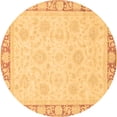 thumbnail image 1 of Ahgly Company Indoor Round Abstract Brown Modern Area Rugs, 5' Round, 1 of 4
