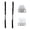 Black-Clear, variant on Fabric Replacement 15mm Width Bra Straps Black-Nude-White-3 Pairs