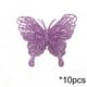 thumbnail image 2 of Paquete de 10 adornos de mariposas brillantes para árbol de Navidad, guirnaldas, decoraciones de boda, coronas, cajas de regalo y decoraciones para fiestas., 2 of 6