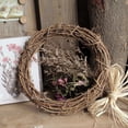 thumbnail image 3 of Anillo de ratán, anillo de ratán, floristería, hecho a mano, puerta, colgante, guirnalda floral, decoración navideña campestre, anillo desnudo, flor seca, 3 of 5