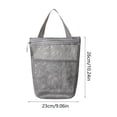 thumbnail image 2 of Grey Polyester Mesh Bath Bag Portable Toiletries Travel Storage With Zipper And Handle For Outdoor Business Trips 10.24X9.06 Inches, 2 of 7
