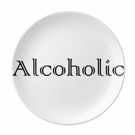 

Stylish Word Alcoholic Plate Decorative Porcelain Salver Tableware Dinner Dish